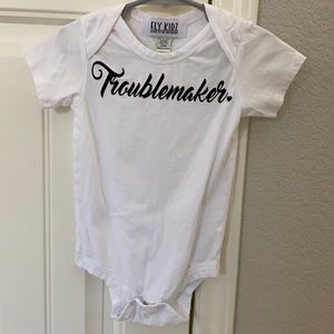 Baby girls Troublemaker onesie